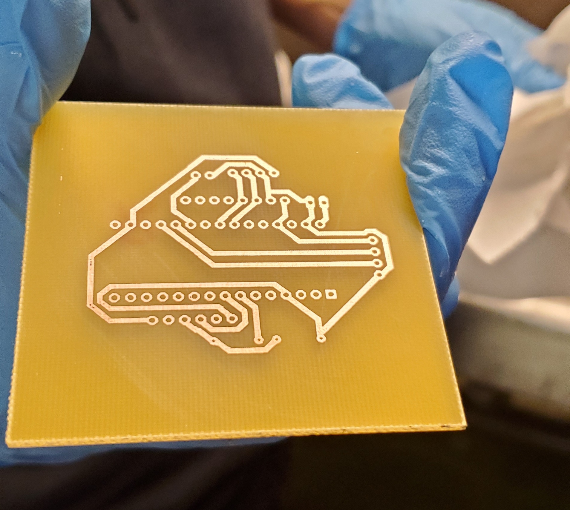 Cleaning board with acetone