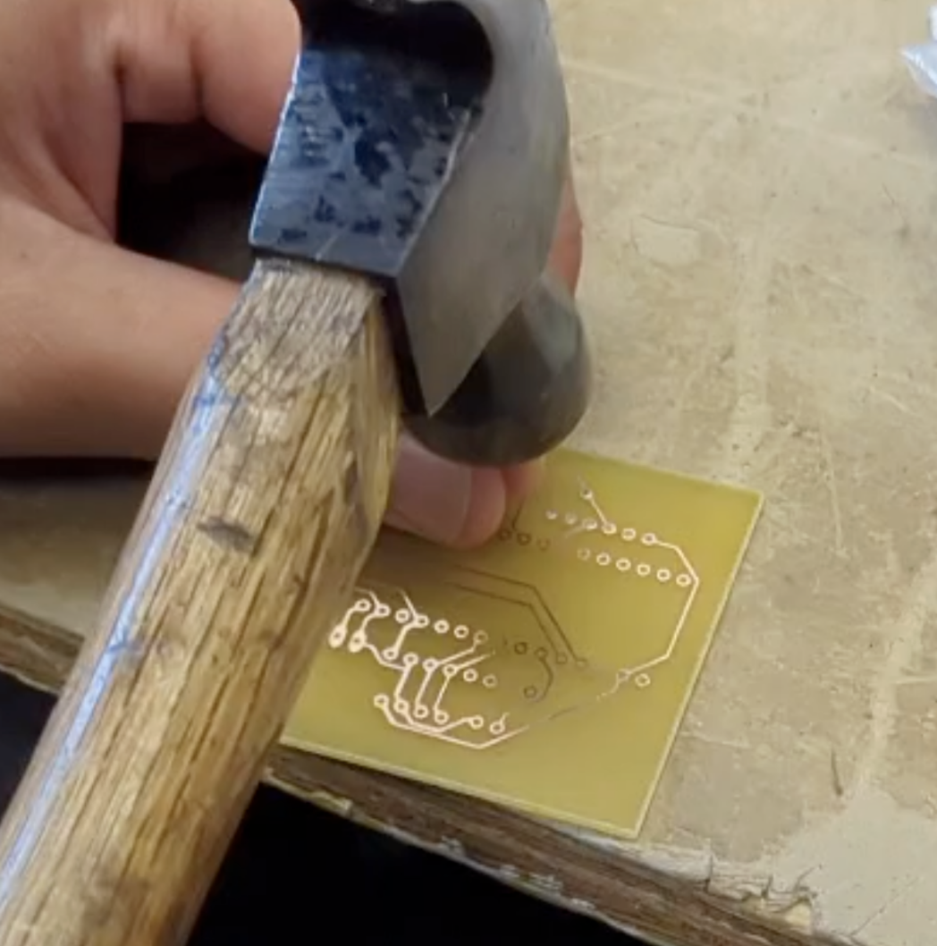 Drill holes into PCB