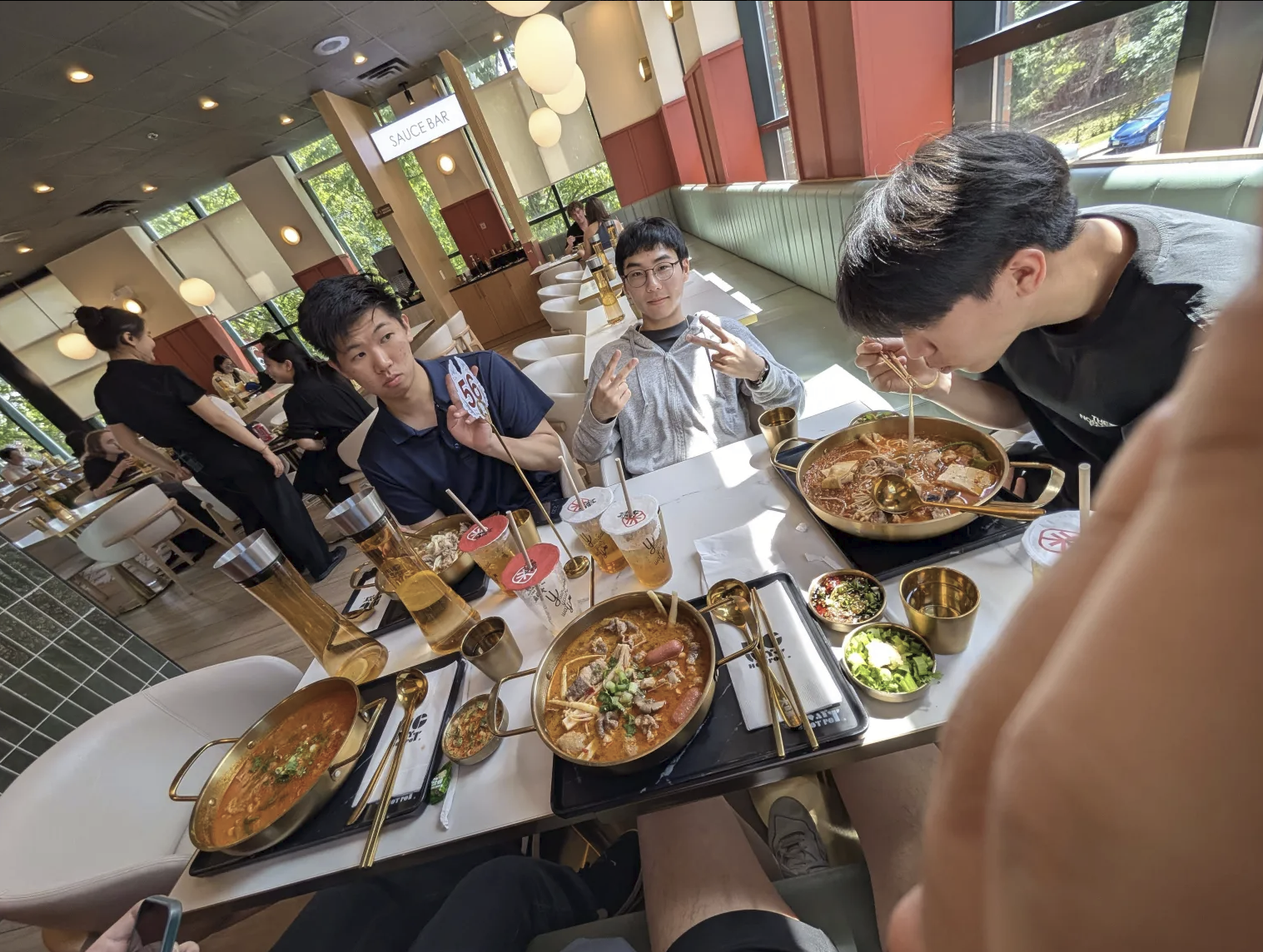 Team photo at Big Way Hotpot